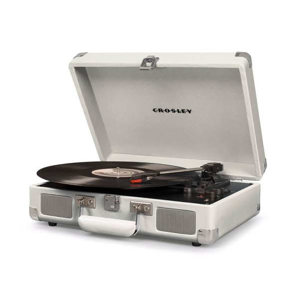 Crosley Cruiser Bluetooth Portable Turntable | White Sands | Crosley Entertainment Stand Bundle Online Hot Sale