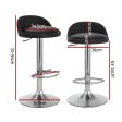 Artiss 4x Bar Stools PU Leather Gas Lift Black on Sale