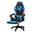 Artiss 6 Point Massage Gaming Office Chair 7 LED Footrest Cyan Blue For Cheap