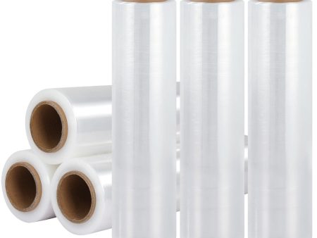 500mm x 400m Stretch Film Pallet Shrink Wrap 6 Rolls Package Use Plastic Clear Supply