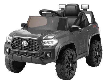 Kids Electric Ride On Car | Toyota Tacoma | Off Road Jeep Toy Cars | Remote | 12V | Grey Online now