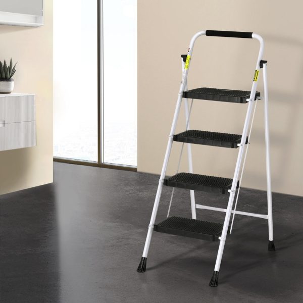 Giantz 4 Step Ladder Multi-Purpose Folding Steel Light Weight Platform Online