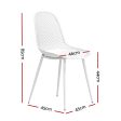 Gardeon 4PC Outdoor Dining Chairs PP Lounge Chair Patio Garden Furniture White For Sale