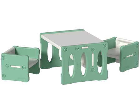 Keezi 3PCS Kids Table and Chairs Set HDPE Discount