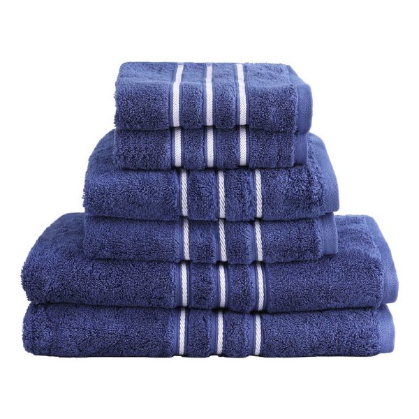 6 Pack Bath Towels Set Cotton Towel Navy Hot on Sale