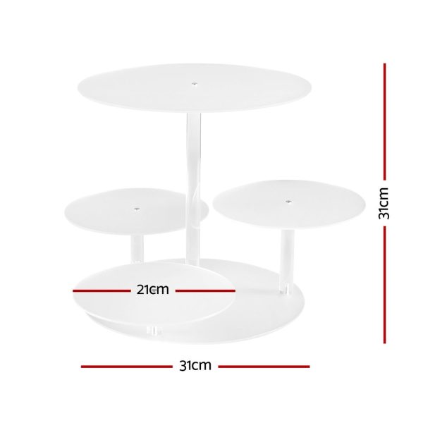 5-Star Chef Cake Stand 5 Tiers Acrylic Holder Display Round Clear Wedding Party For Discount