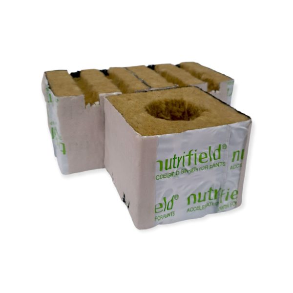 Stonewool Planting Propagation Growing Assist Block | 75x75x65mm | 8 Pack | Nutrifield Cheap