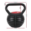 Everfit 18kg Adjustable Kettlebell Set Portable Kettle Bell Weight Dumbbells 10lbs 40lbs Online Hot Sale