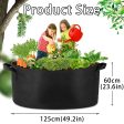 1 Pack 200 Gallon 125cm 60cm Grow Bag | Heavy Duty Thickened Plant Pots with Handles | Farming Gardening Tree Discount