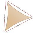 Instahut Shade Sail Cloth Shadecloth Triangle Sun Canopy 3.6x3.6x3.6M For Sale