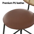 Artiss 2x Bar Stools PU Leather Stools Brown Discount