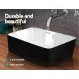 Cefito Ceramic Bathroom Basin Sink - Black White | Above Counter For Cheap