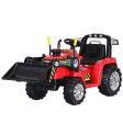 Rigo Kids Electric Ride On Car Bulldozer Digger Loader Remote 6V Red Hot on Sale