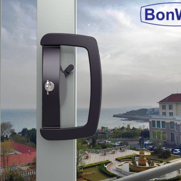 Inside and Outside Key Sliding Patio Door Alloy Lock Set With 3 Keys Pull Handle Entrance Glass Door Discount