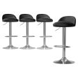 Artiss 4x Bar Stools PU Leather Gas Lift Black on Sale