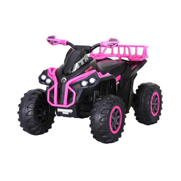 Rigo Kids Ride On Car | ATV Quad Motorbike | Storage Rack | Electric Toys | 12V | Pink Cheap