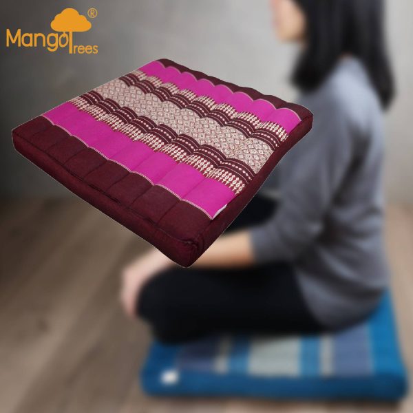 Thai Kapok Meditation Cushion Yoga Seat Pink Cheap