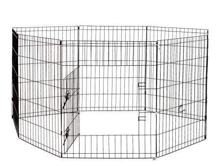 4Paws 8 Panel Playpen | Puppy Exercise Fence Cage | Black | Available in Various Sizes Online