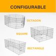 4Paws 8 Panel Playpen | Puppy Exercise Fence Cage | Black | Available in Various Sizes Online