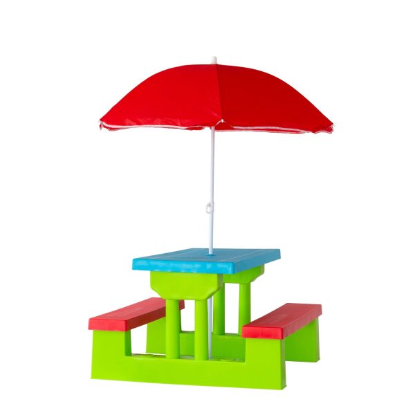 Durable Kids Picnic Table Set with Umbrella For Discount