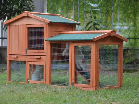 146cm Rabbit Hutch with Metal Run | Wooden Cage for Guinea Pigs Online