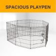 4Paws 8 Panel Playpen | Puppy Exercise Fence Cage | Black | Available in Various Sizes Online