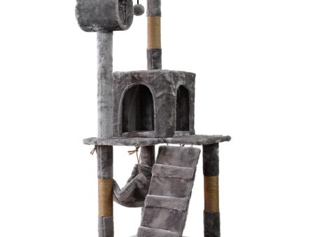 Furtastic 135cm Cat Tree Scratching Post | Sleek Silver Grey Cheap