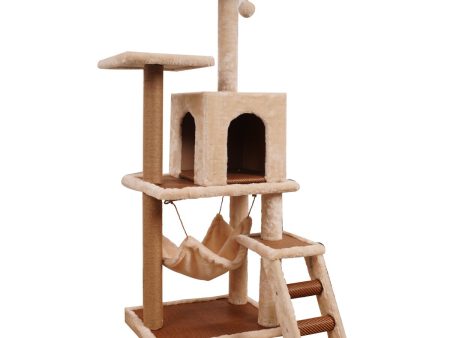 Furtastic 125cm Cat Tree Scratching Post | Stylish Beige Design For Discount