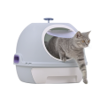 Hooded Cat Toilet Litter Box Tray House | With Drawer & Scoop, Blue Supply