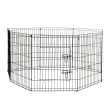 4Paws 8 Panel Playpen | Puppy Exercise Fence Cage | Black | Available in Various Sizes Online