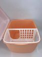 XL Hooded Cat Toilet Litter Box | Orange | Handle and Scoop Included Online now