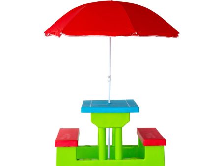 Durable Kids Picnic Table Set with Umbrella For Discount