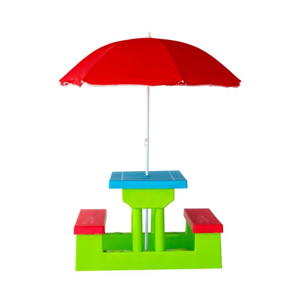 Durable Kids Picnic Table Set with Umbrella For Discount