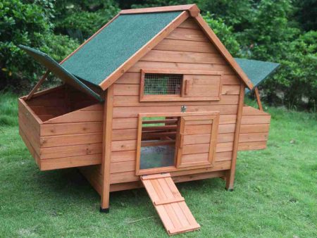 XL Chicken Coop Rabbit Hutch Cage Hen Chook House Fashion