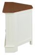 Tasmania 2 Door Corner TV Stand (White Caramel) on Sale