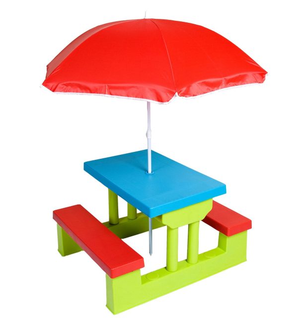 Durable Kids Picnic Table Set with Umbrella For Discount